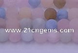 CMG301 15.5 inches 6mm round matte morganite beads wholesale