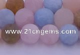 CMG303 15.5 inches 10mm round matte morganite beads wholesale