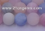 CMG304 15.5 inches 12mm round matte morganite beads wholesale