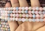 CMG336 15.5 inches 6mm round natural morganite beads