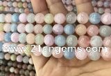 CMG338 15.5 inches 10mm round natural morganite beads