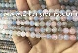 CMG341 15.5 inches 6mm round natural morganite beads