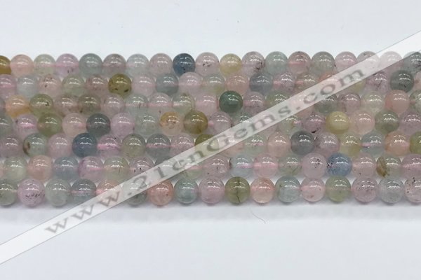 CMG391 15.5 inches 6mm round morganite gemstone beads