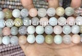 CMG405 15.5 inches 12mm round morganite beads wholesale