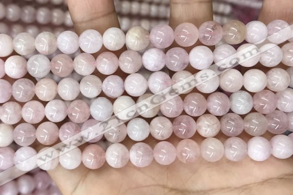 CMG410 15.5 inches 8mm round pink morganite beads wholesale