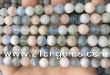 CMG421 15.5 inches 8mm round natural morganite gemstone beads