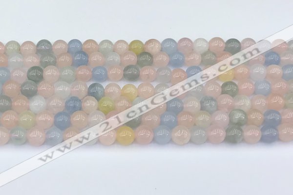 CMG430 15.5 inches 7mm round morganite beads wholesale