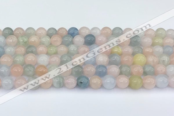 CMG431 15.5 inches 8mm round morganite beads wholesale