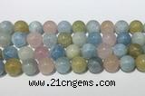 CMG444 15.5 inches 14mm round morganite gemstone beads wholesale