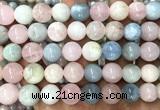 CMG519 15 inches 12mm round morganite gemstone beads