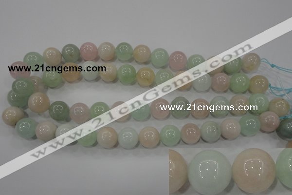 CMG55 15.5 inches 14mm round natural morganite beads wholesale