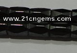 CMH105 15.5 inches 5*8mm faceted tube magnetic hematite beads