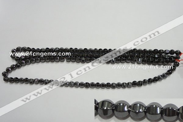 CMH129 15.5 inches 6*6mm pumpkin magnetic hematite beads