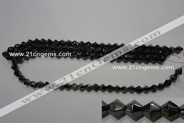 CMH136 15.5 inches 8*8mm faceted bicone magnetic hematite beads