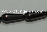 CMH139 15.5 inches 6*16mm teardrop magnetic hematite beads