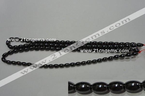 CMH146 15.5 inches 5*8mm rice magnetic hematite beads wholesale