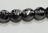 CMH157 15.5 inches 8*8mm twisted rice magnetic hematite beads