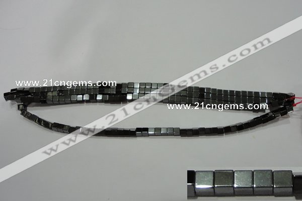 CMH159 15.5 inches 4*4mm cube magnetic hematite beads wholesale