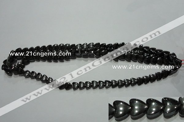 CMH172 15.5 inches 8*8mm heart magnetic hematite beads wholesale