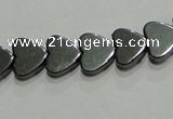 CMH174 15.5 inches 6*6mm heart magnetic hematite beads wholesale