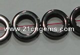 CMH179 15.5 inches 12mm donut magnetic hematite beads wholesale