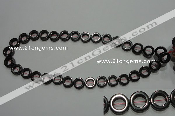 CMH179 15.5 inches 12mm donut magnetic hematite beads wholesale