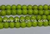 CMJ218 15.5 inches 4mm round Mashan jade beads wholesale