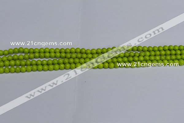 CMJ218 15.5 inches 4mm round Mashan jade beads wholesale