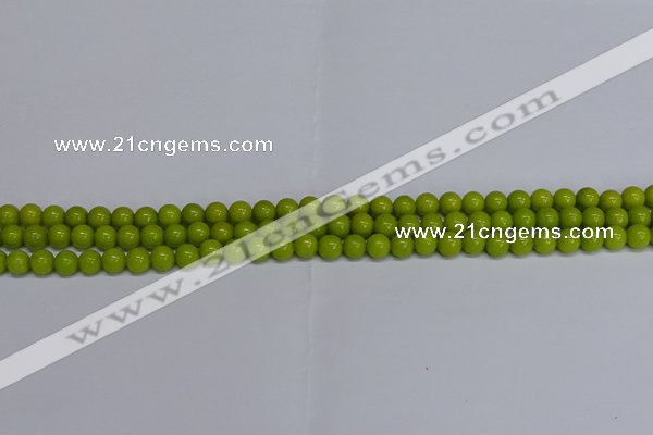 CMJ268 15.5 inches 6mm round Mashan jade beads wholesale