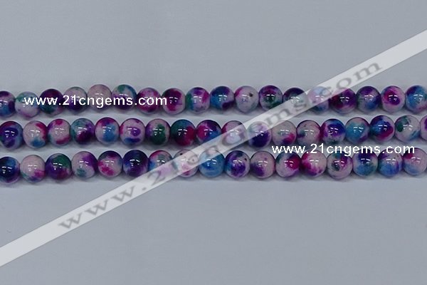 CMJ411 15.5 inches 12mm round rainbow jade beads wholesale