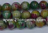 CMJ416 15.5 inches 8mm round rainbow jade beads wholesale