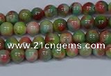 CMJ421 15.5 inches 4mm round rainbow jade beads wholesale
