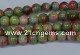 CMJ421 15.5 inches 4mm round rainbow jade beads wholesale