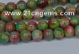 CMJ422 15.5 inches 6mm round rainbow jade beads wholesale