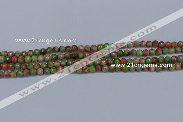 CMJ422 15.5 inches 6mm round rainbow jade beads wholesale