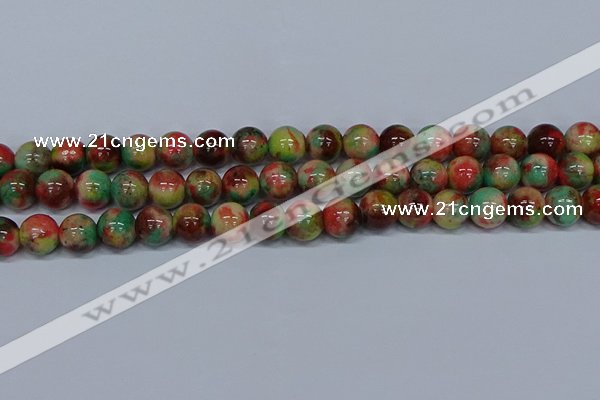 CMJ425 15.5 inches 12mm round rainbow jade beads wholesale