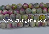 CMJ435 15.5 inches 4mm round rainbow jade beads wholesale