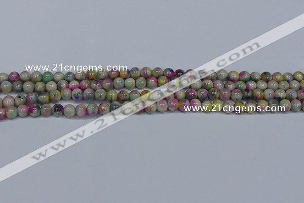 CMJ436 15.5 inches 6mm round rainbow jade beads wholesale