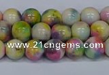 CMJ437 15.5 inches 8mm round rainbow jade beads wholesale