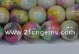 CMJ439 15.5 inches 12mm round rainbow jade beads wholesale