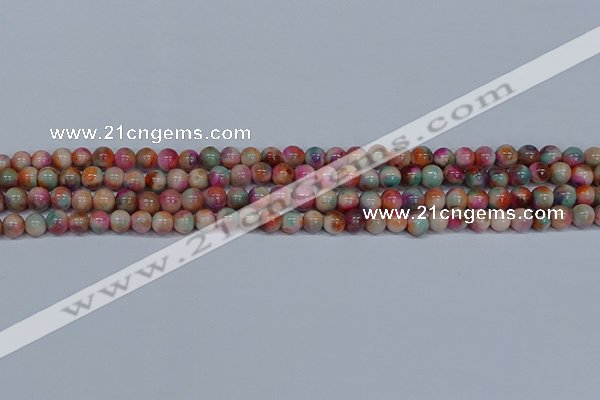 CMJ443 15.5 inches 6mm round rainbow jade beads wholesale