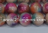 CMJ446 15.5 inches 12mm round rainbow jade beads wholesale