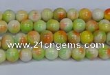 CMJ449 15.5 inches 4mm round rainbow jade beads wholesale