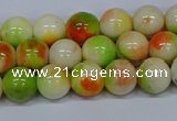 CMJ451 15.5 inches 8mm round rainbow jade beads wholesale