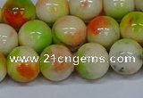 CMJ453 15.5 inches 12mm round rainbow jade beads wholesale