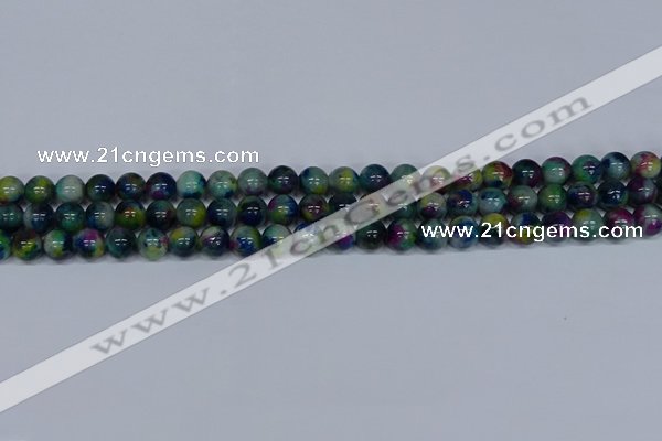 CMJ465 15.5 inches 8mm round rainbow jade beads wholesale