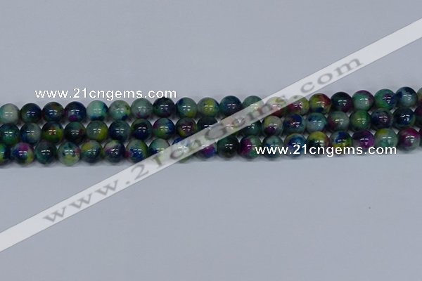 CMJ466 15.5 inches 10mm round rainbow jade beads wholesale