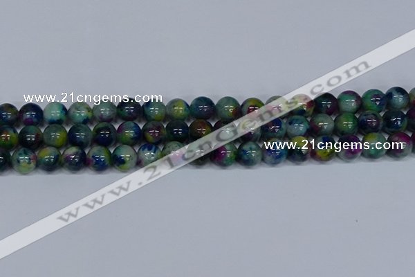 CMJ467 15.5 inches 12mm round rainbow jade beads wholesale