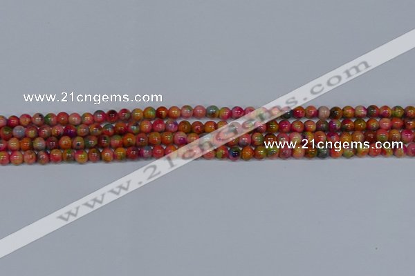 CMJ470 15.5 inches 4mm round rainbow jade beads wholesale