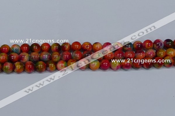 CMJ474 15.5 inches 12mm round rainbow jade beads wholesale